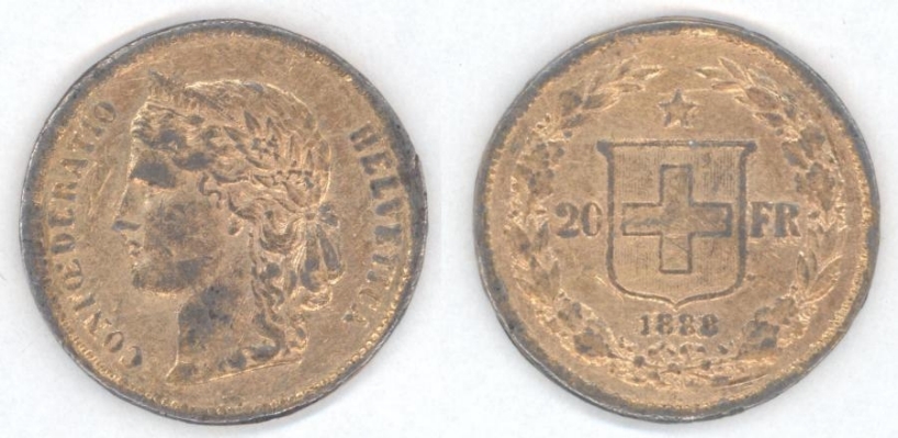 Mit diesem Falschgeld ging der Unbekannte am 9. Oktober 1897 in St.Gallen einkaufen.