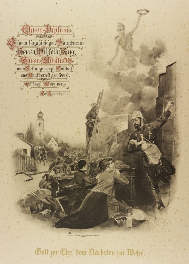 Feuerwehr Goldach, Ehren-Diplom, 1911