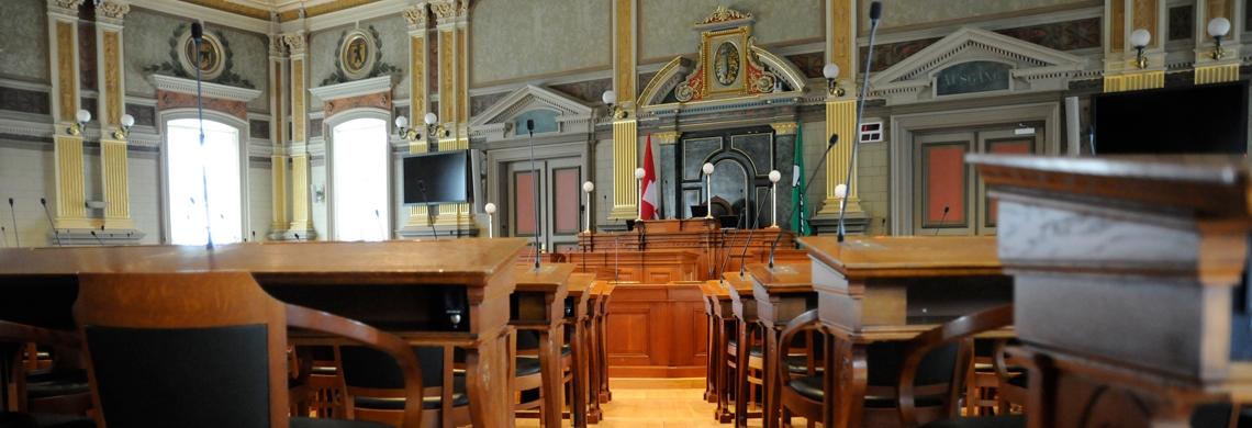 Der Kantonsratssaal im Regierungsgebäude