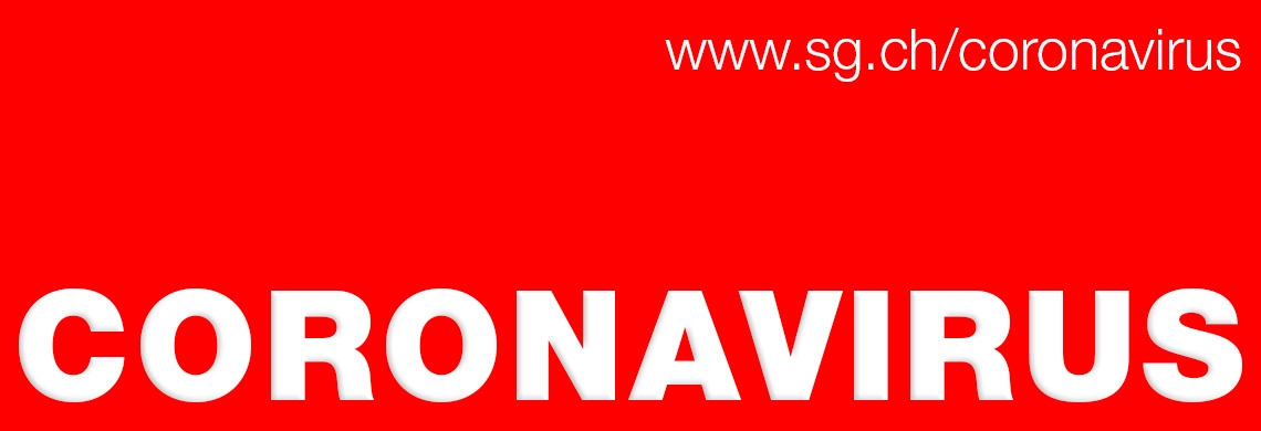 Logo coronavirus Stufe rot