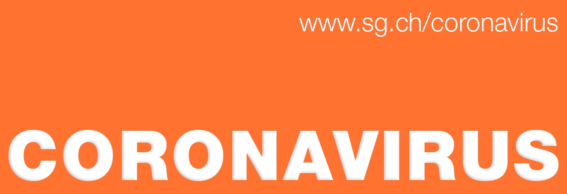 Logo coronavirus Stufe orange