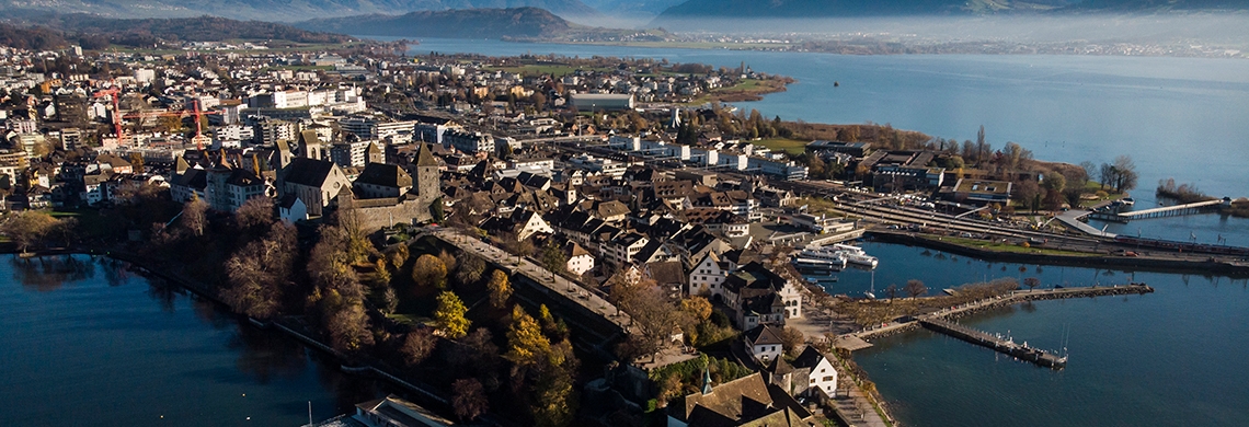 Drohnenaufnahme von Rapperswil-Jona
