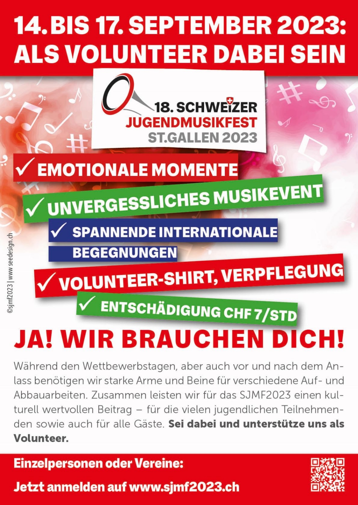 Volunteers gesucht