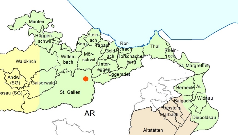 Gebietsübersicht Strassenkreisinspektorat St.Gallen