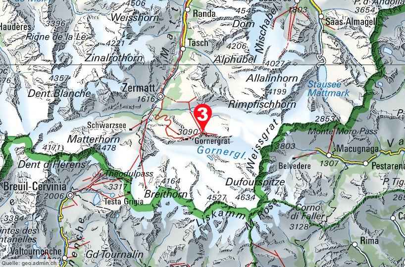 Karte Gornergrat