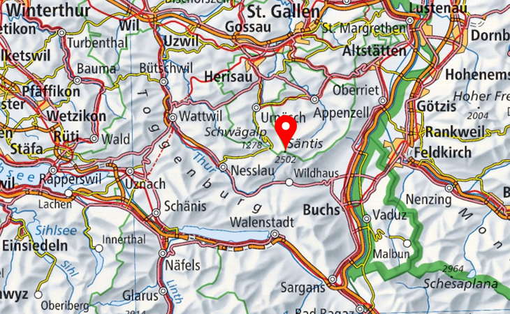 Karte Säntis | sg.ch