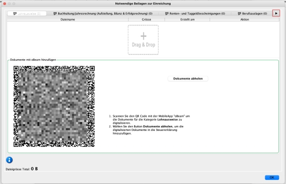 eTaxes Kategorien MacOS