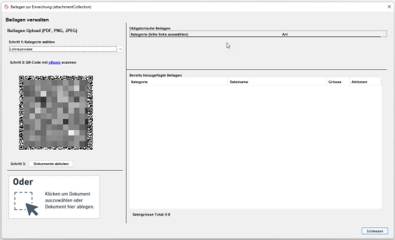 Upload-Dialog Windows / macOS (Version 2022)