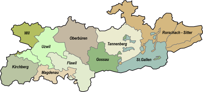 Karte der Waldregion 1