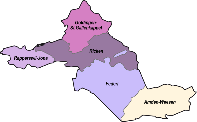 Forstreviere der Waldregion 4